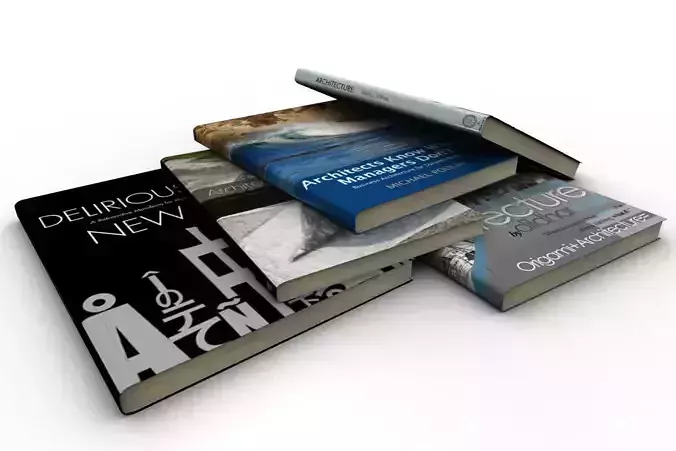 books set of 3D model