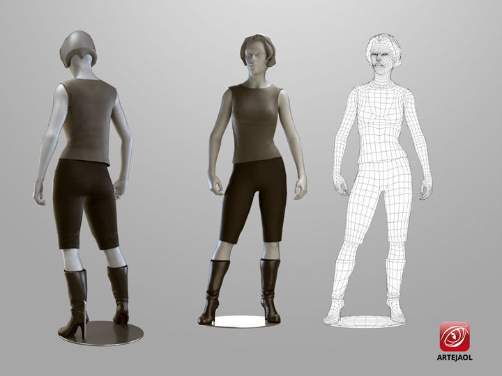 MannequinGirlPack AB 3D model_7