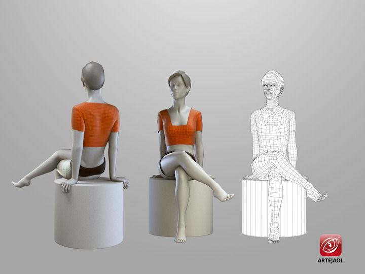 MannequinGirlPack AB 3D model_1