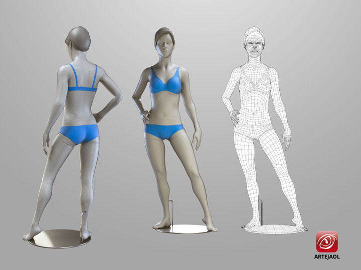 MannequinGirlPack AB 3D model_5