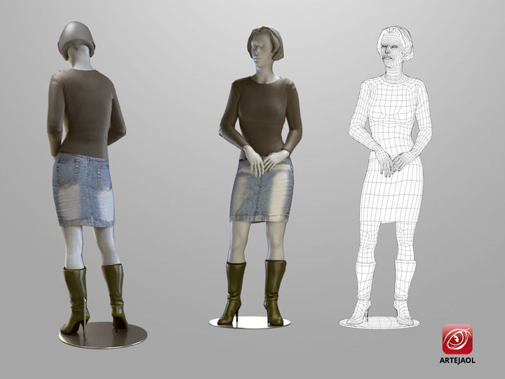 MannequinGirlPack AB 3D model_8