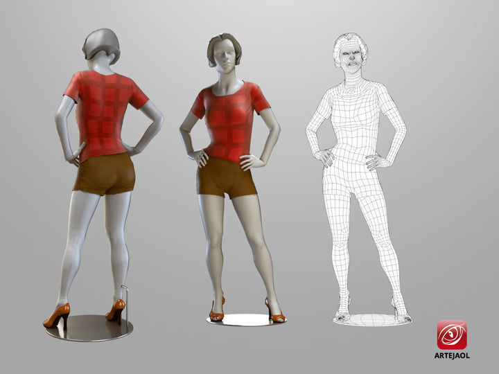 MannequinGirlPack AB 3D model_6
