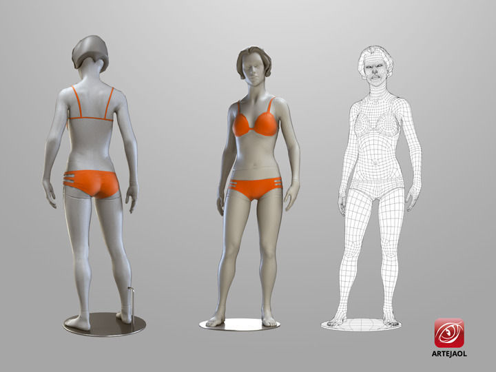 MannequinGirlPack AB 3D model_9