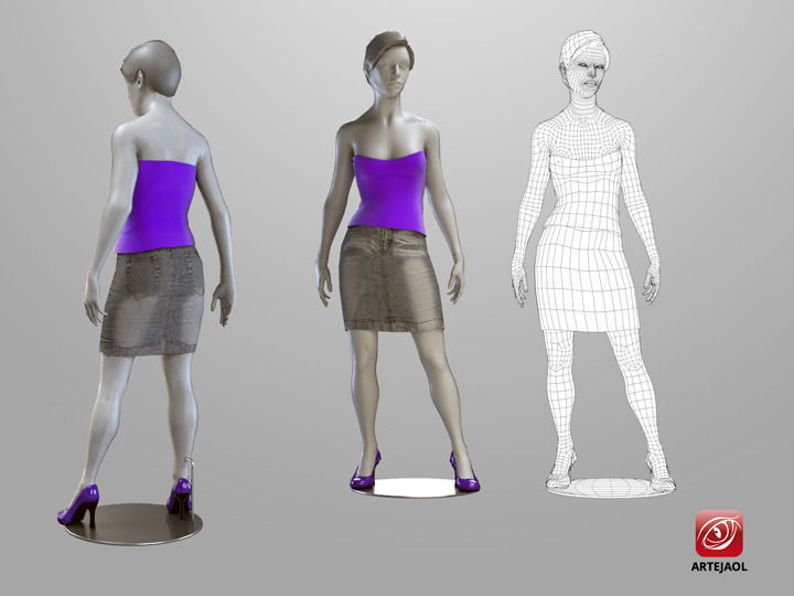 MannequinGirlPack AB 3D model_4