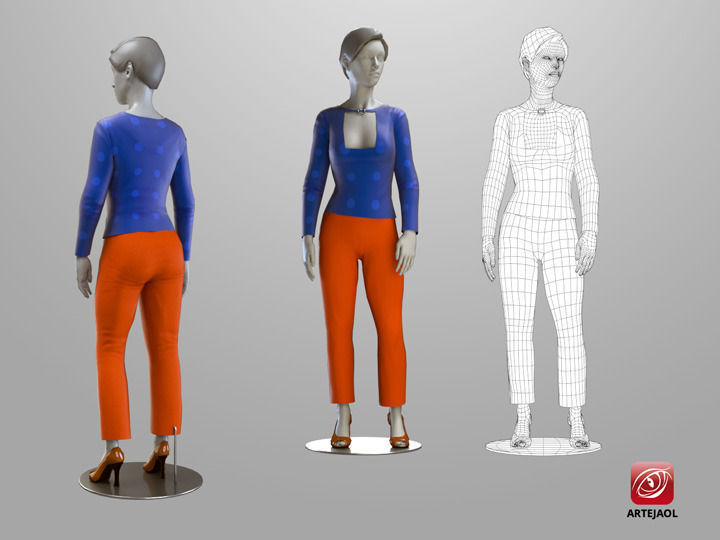MannequinGirlPack AB 3D model_2