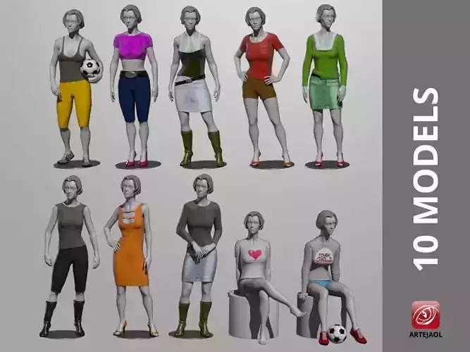 MannequinGirlPack B different mannequins