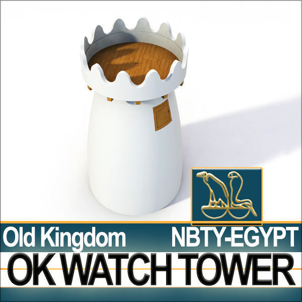 Ancient Egyptian Old Kingdom Watch Tower 3D model_2