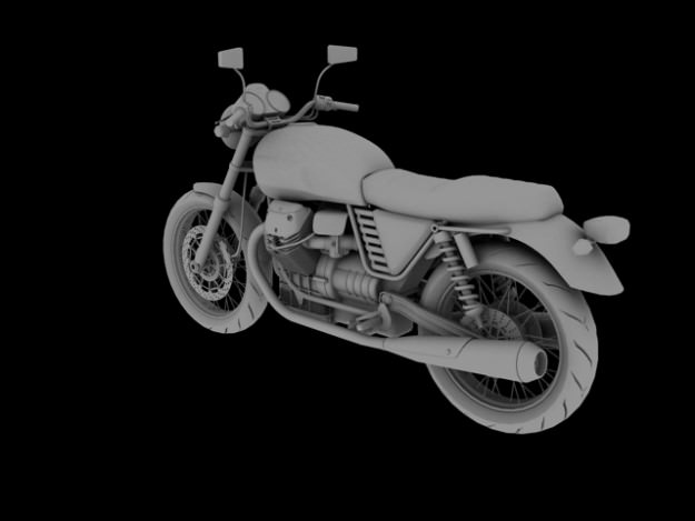 Moto Guzzi V7 Classic 2010 3D model_8