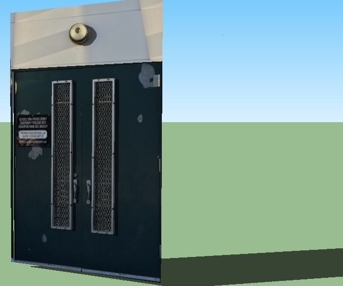 School door Free 3D model_1