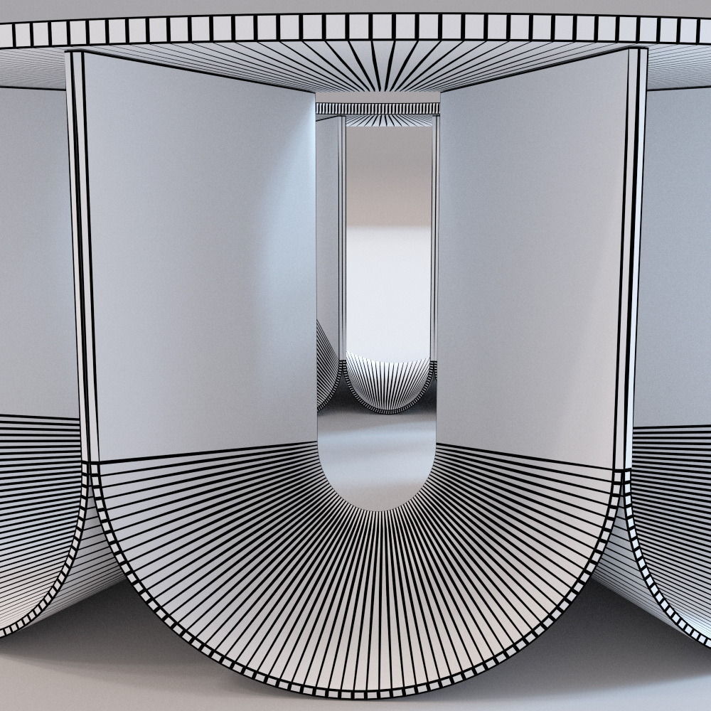 Roche Bobois - Iride coffee table Low-poly 3D model_2