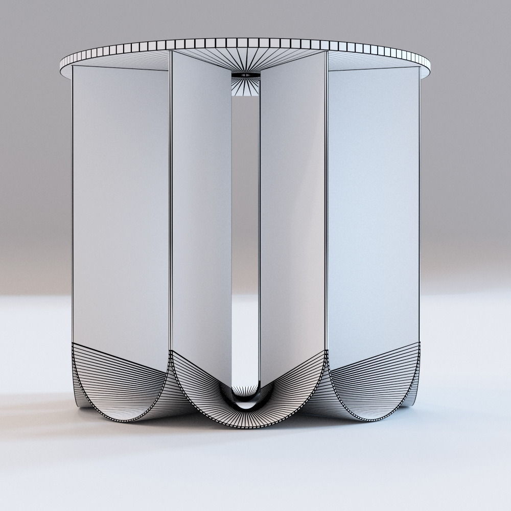 Roche Bobois - Iride end table Low-poly 3D model_4