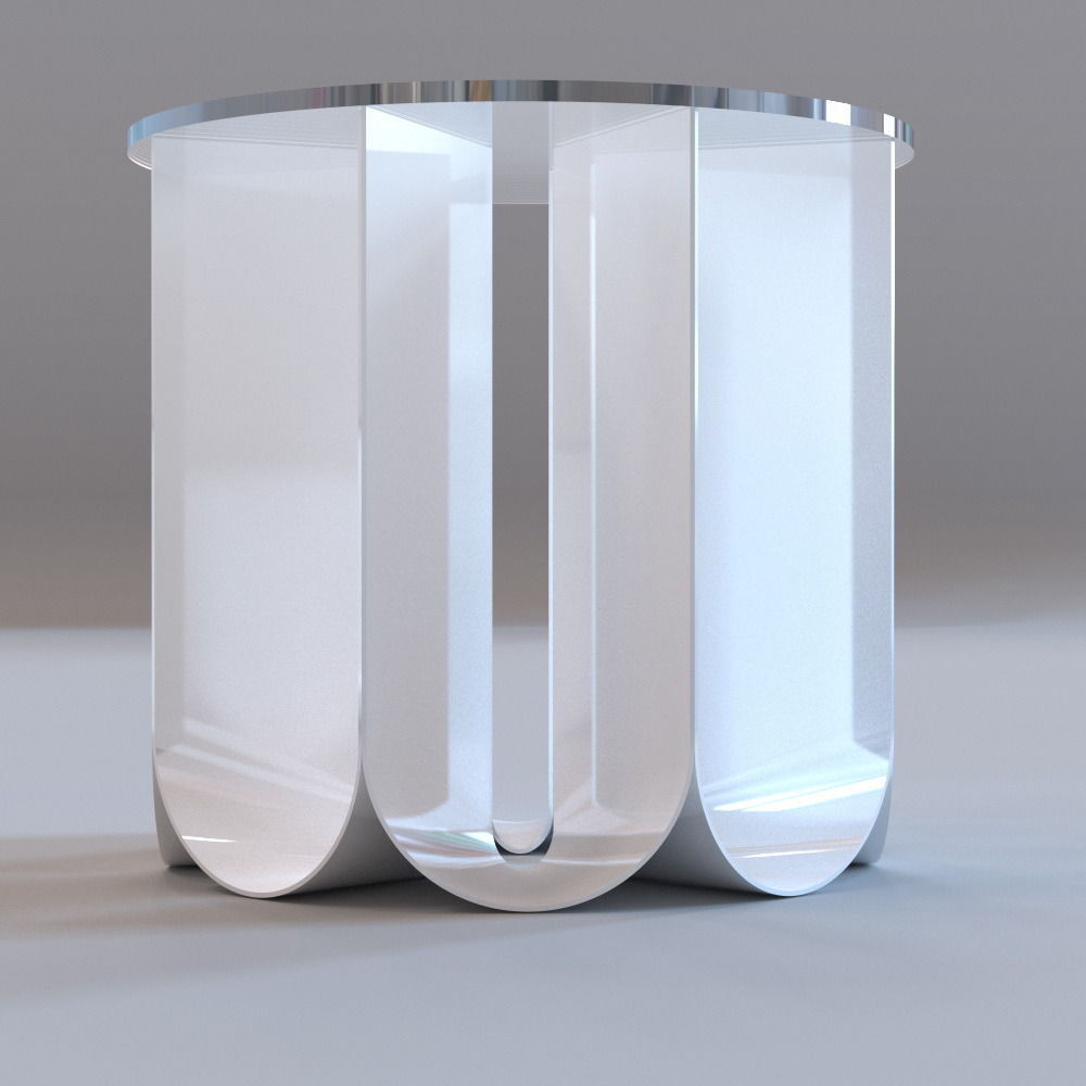 Roche Bobois - Iride end table Low-poly 3D model_2