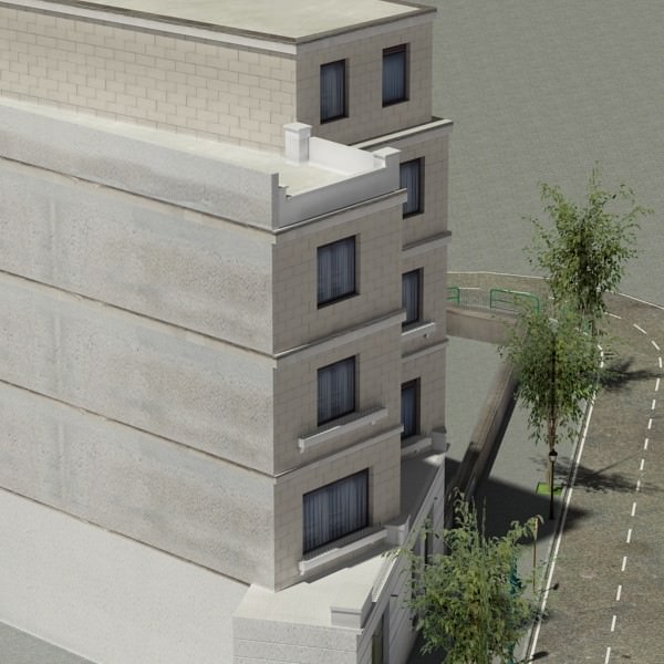 Building on corner of street 3D model_7
