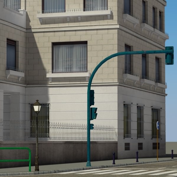 Building on corner of street 3D model_6