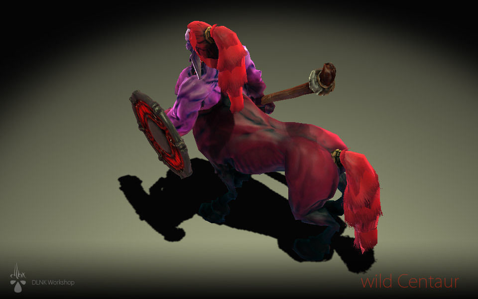 Wild Centaur Low-poly 3D model_6