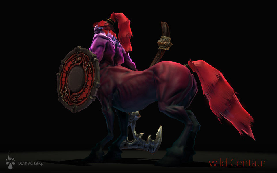 Wild Centaur Low-poly 3D model_9