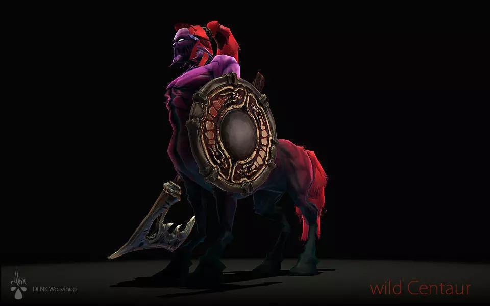 Wild Centaur Low-poly 3D model_0