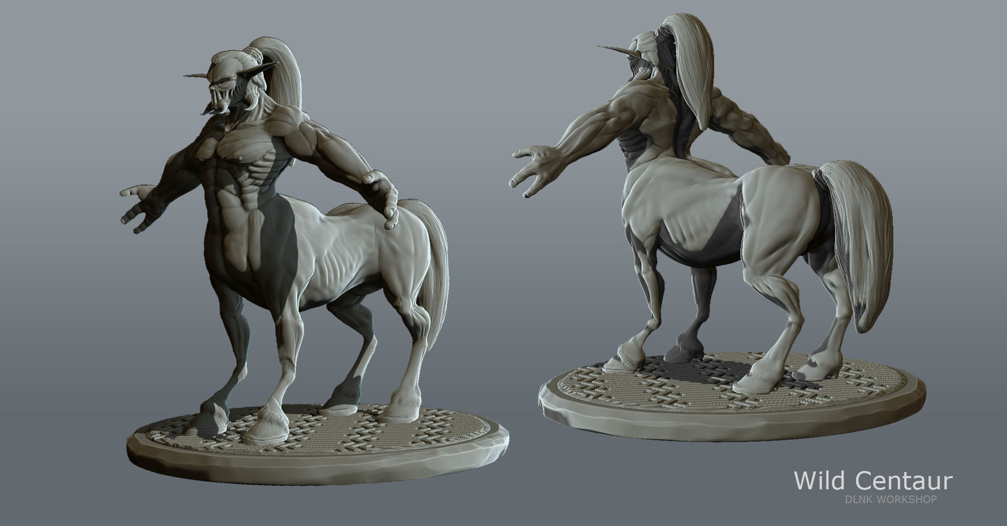 Wild Centaur Low-poly 3D model_1