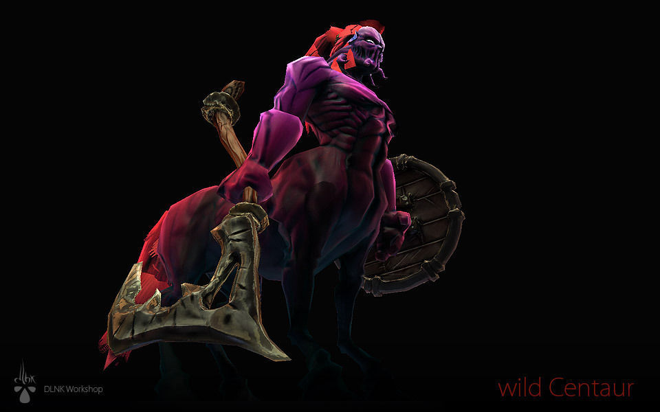 Wild Centaur Low-poly 3D model_5