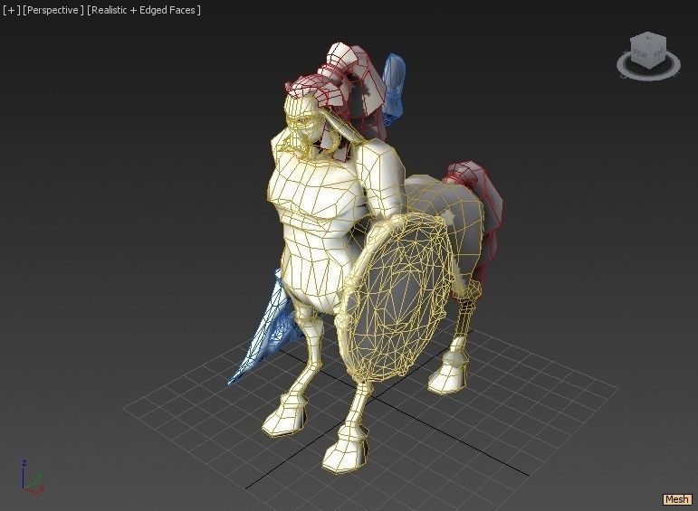 Wild Centaur Low-poly 3D model_2