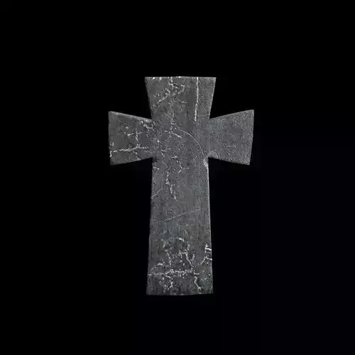 OldGravestone3 stone cross Low-poly 3D model
