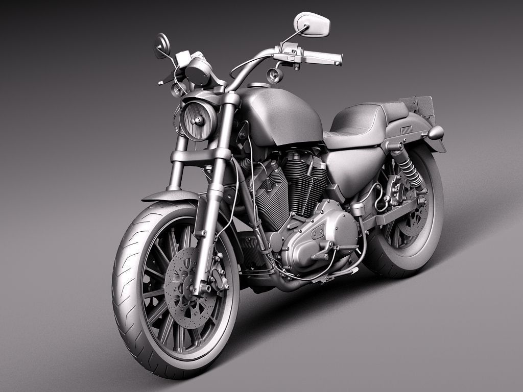 Harley-Davidson Iron 883 Roadster 2015 3D Model MAX OBJ ...