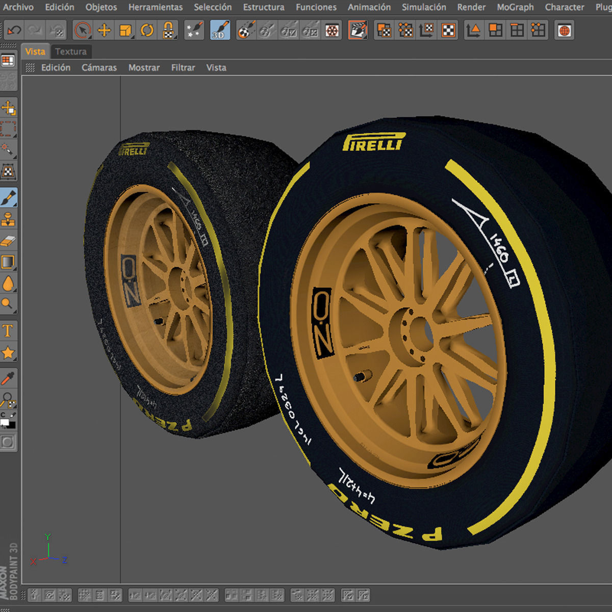18 inches Soft front tyre Low-poly 3D model_10