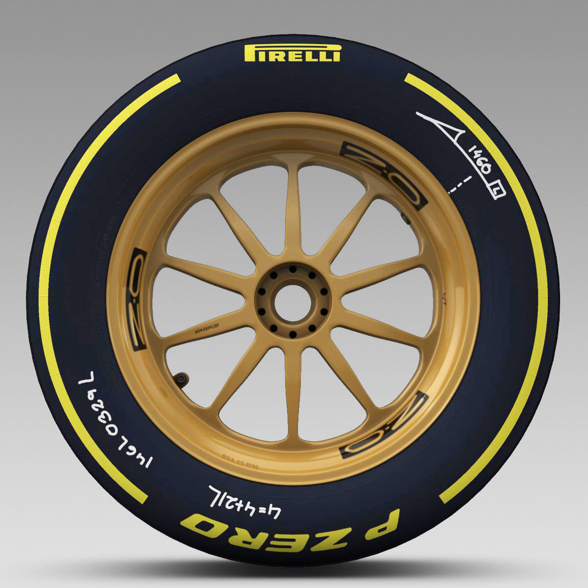 18 inches Soft front tyre Low-poly 3D model_1