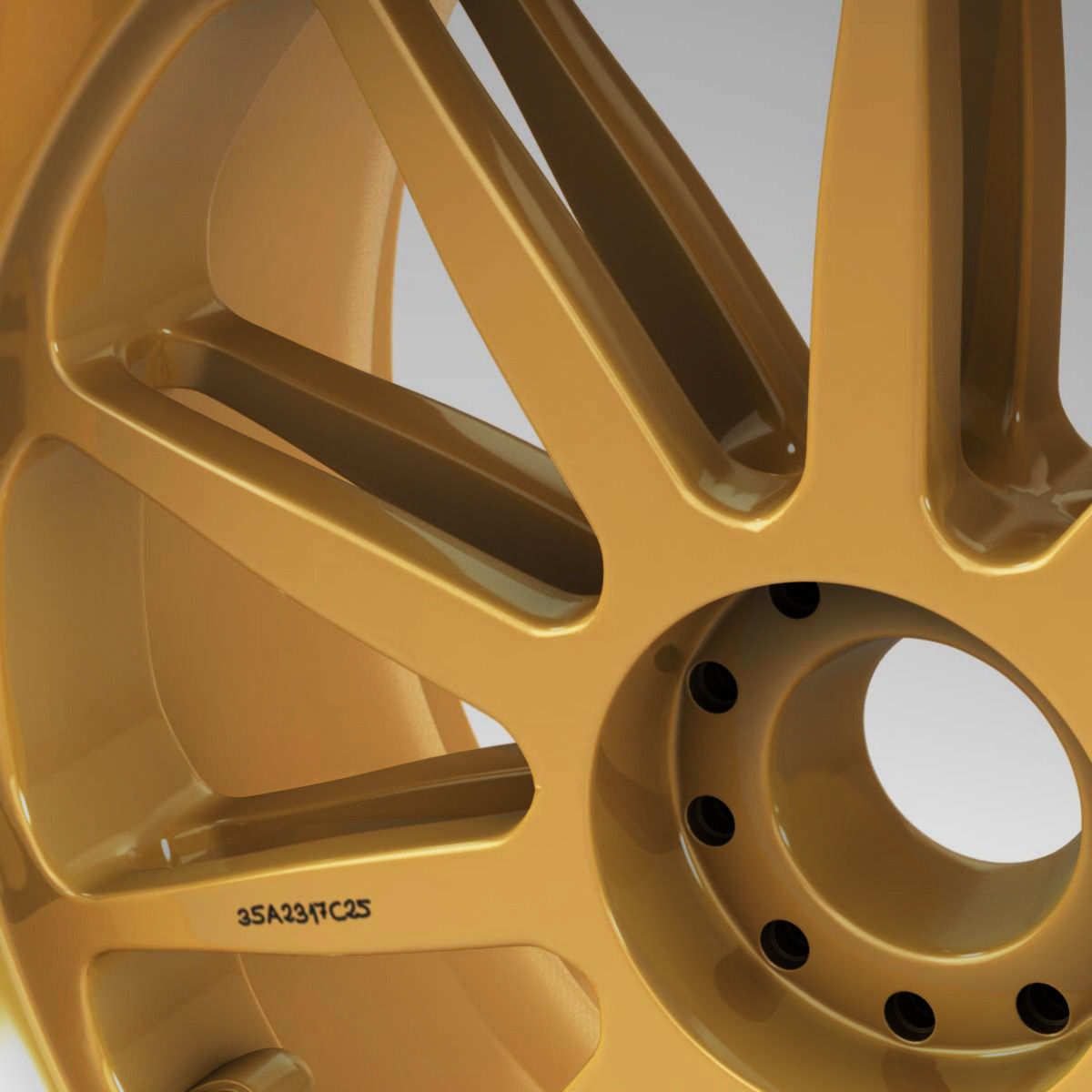 18 inches Soft front tyre Low-poly 3D model_7