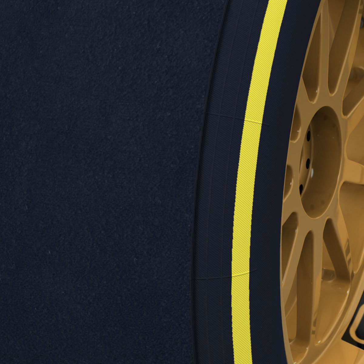 18 inches Soft front tyre Low-poly 3D model_2