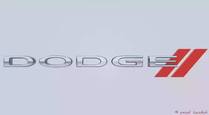 Dodge Logo Low-poly 3D model