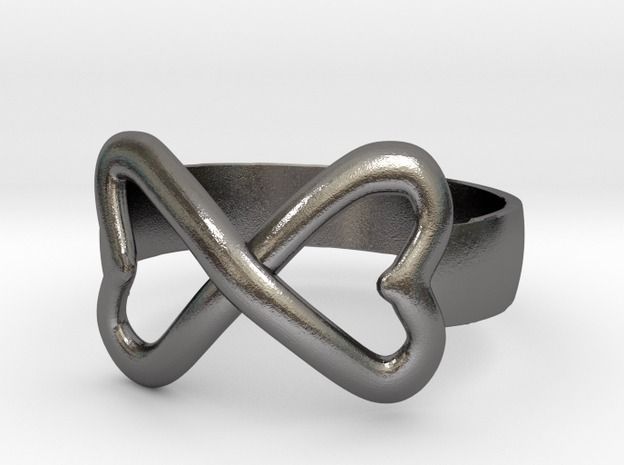 Connected Hearts Ring Free 3D print model_2