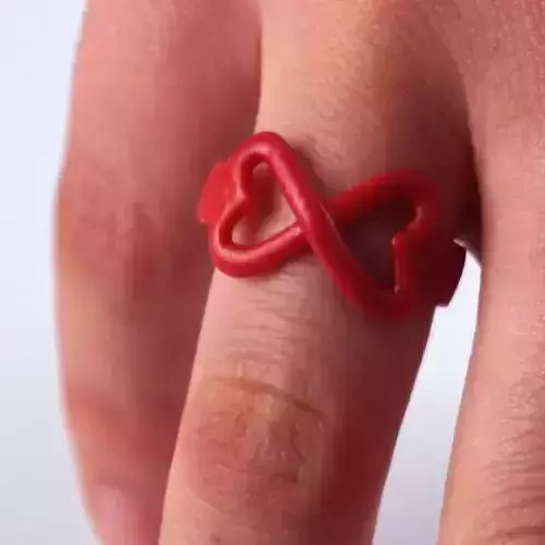 Connected Hearts Ring Free 3D print model