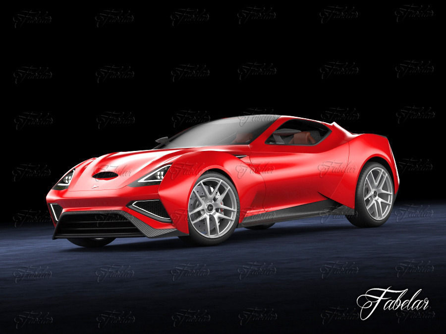 Icona Vulcano 3D model_2