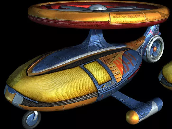 Helicopter 3D Beebop Concept 3D model_0