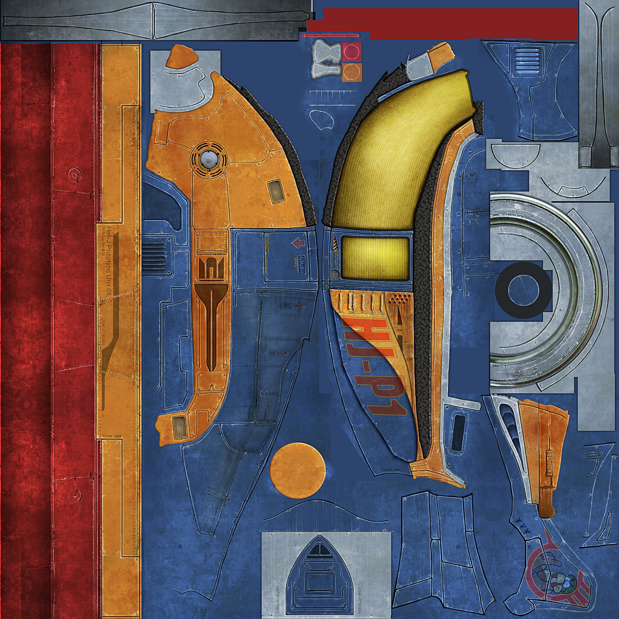 Helicopter 3D Beebop Concept 3D model_3