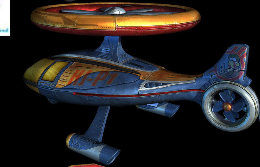 Helicopter 3D Beebop Concept 3D model_4