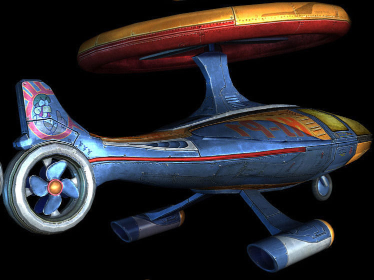 Helicopter 3D Beebop Concept 3D model_8