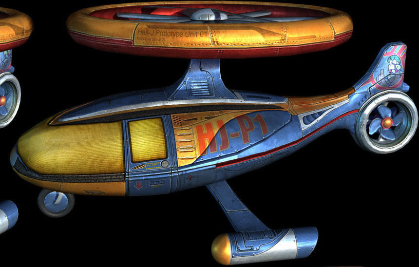 Helicopter 3D Beebop Concept 3D model_7