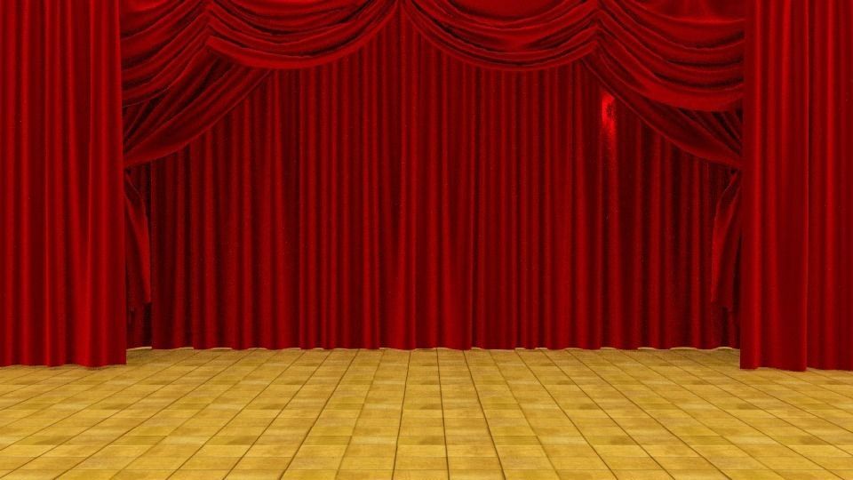 Theater Curtains  3D model_2