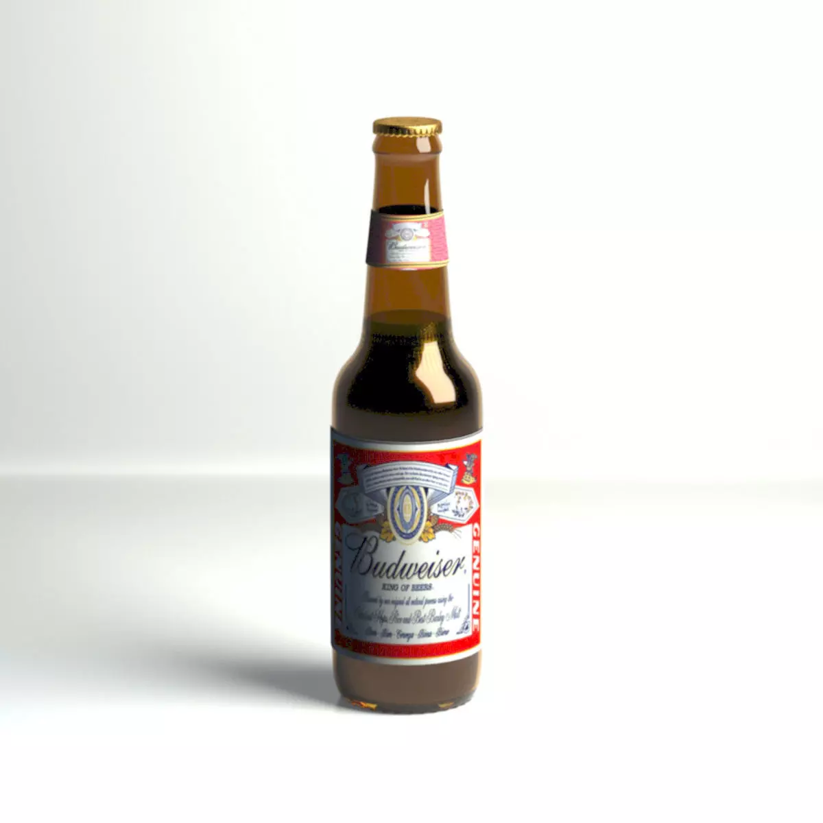 Budweiser beer bottle  3D model_0