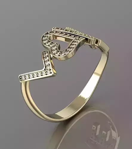 Love is all u need ring 3D print model