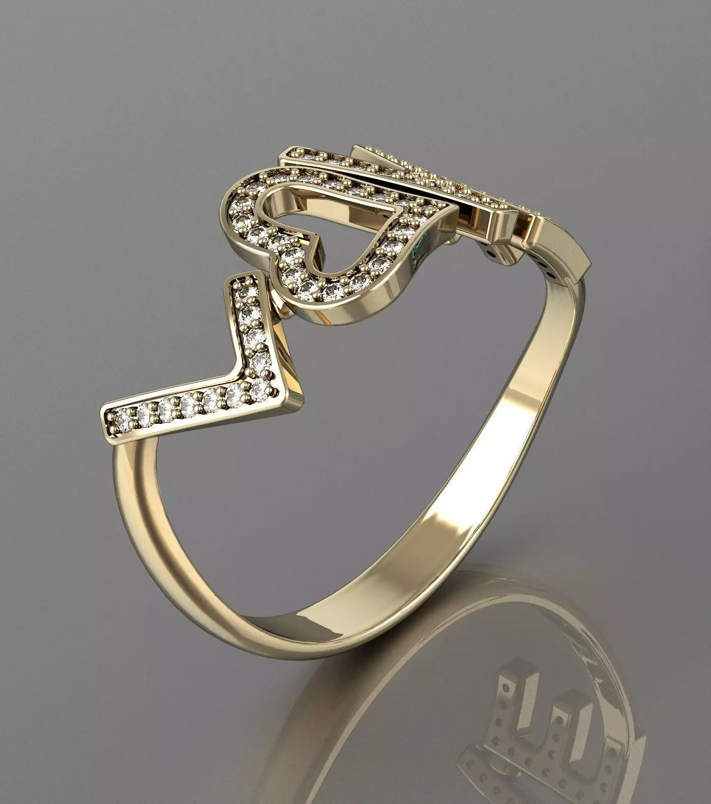 Love is all u need ring 3D print model_0