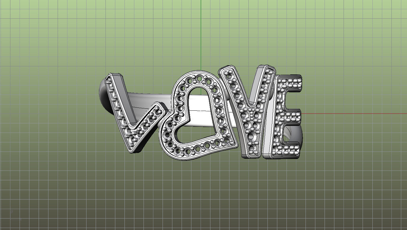 Love is all u need ring 3D print model_3