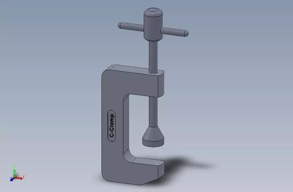 C Clamp 3D print model_0