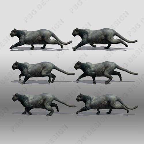 Black Panther Animation Low-poly 3D model_4