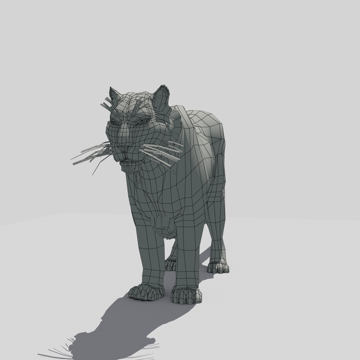 Black Panther Animation Low-poly 3D model_6