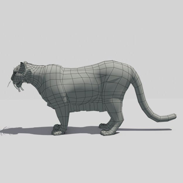 Black Panther Animation Low-poly 3D model_5