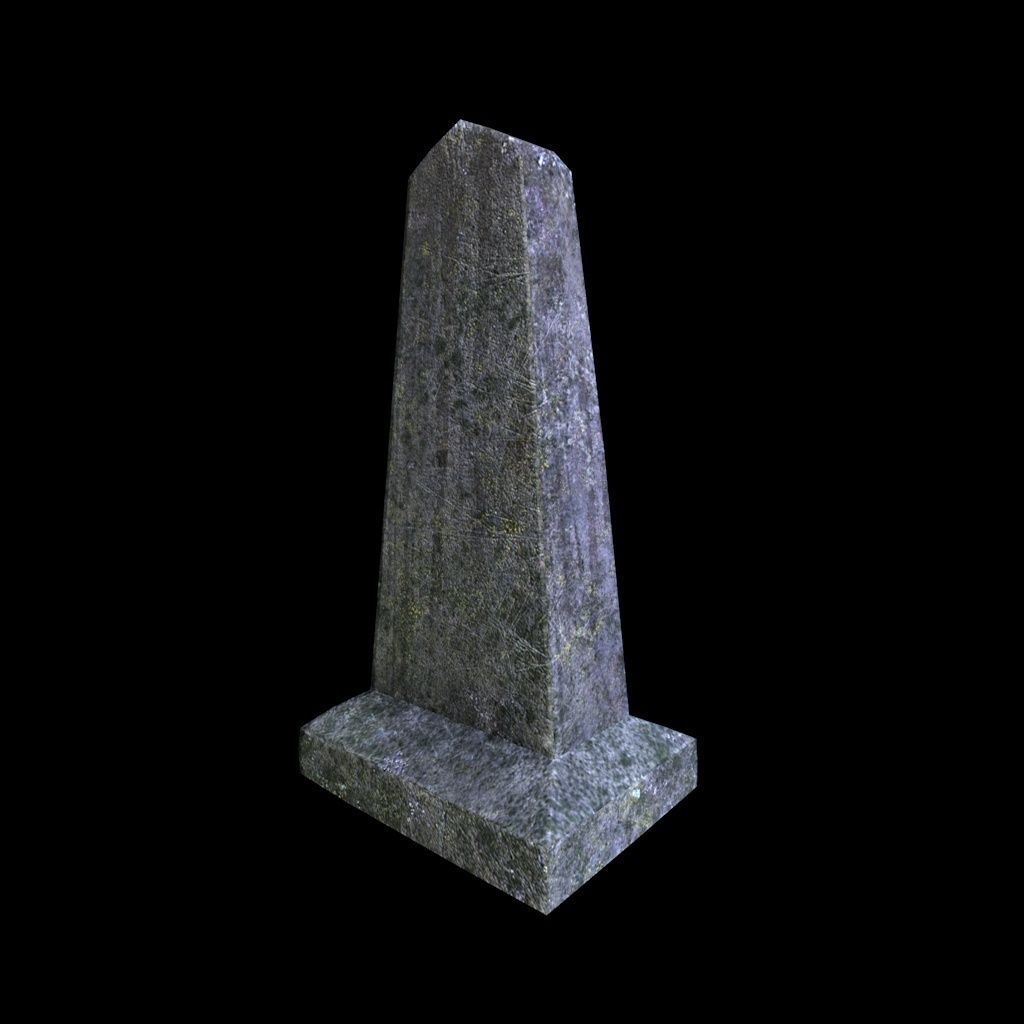 OldGravestone4 gravestone Low-poly 3D model_3