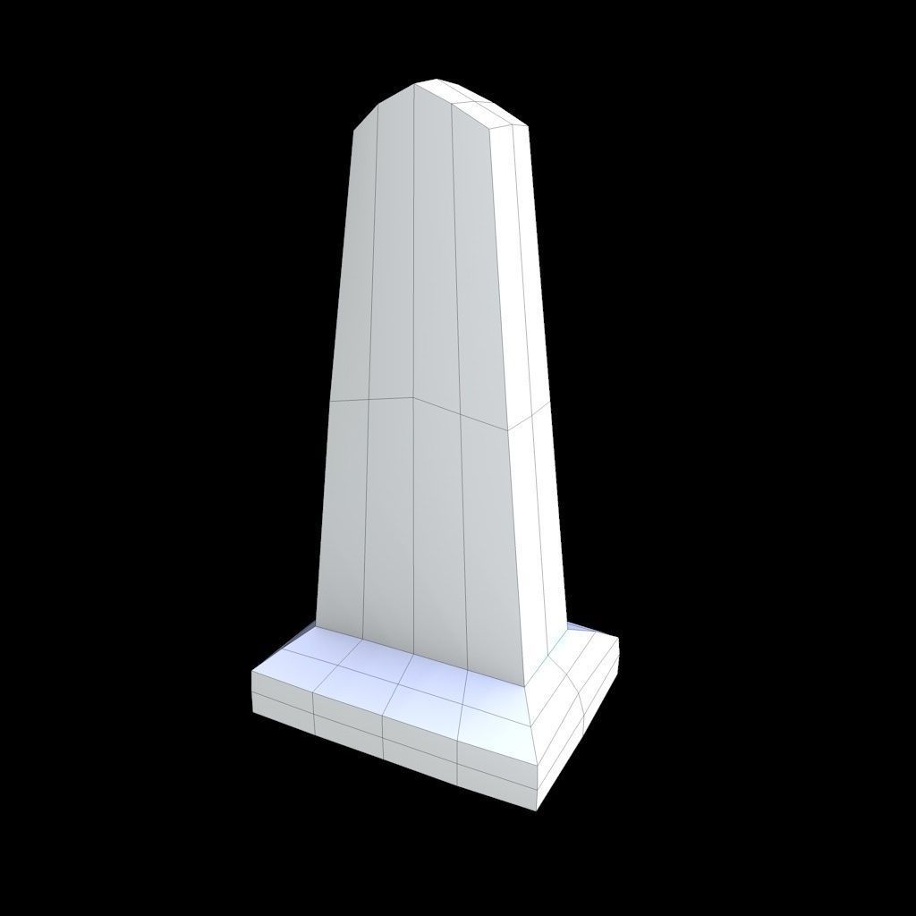 OldGravestone4 gravestone Low-poly 3D model_7